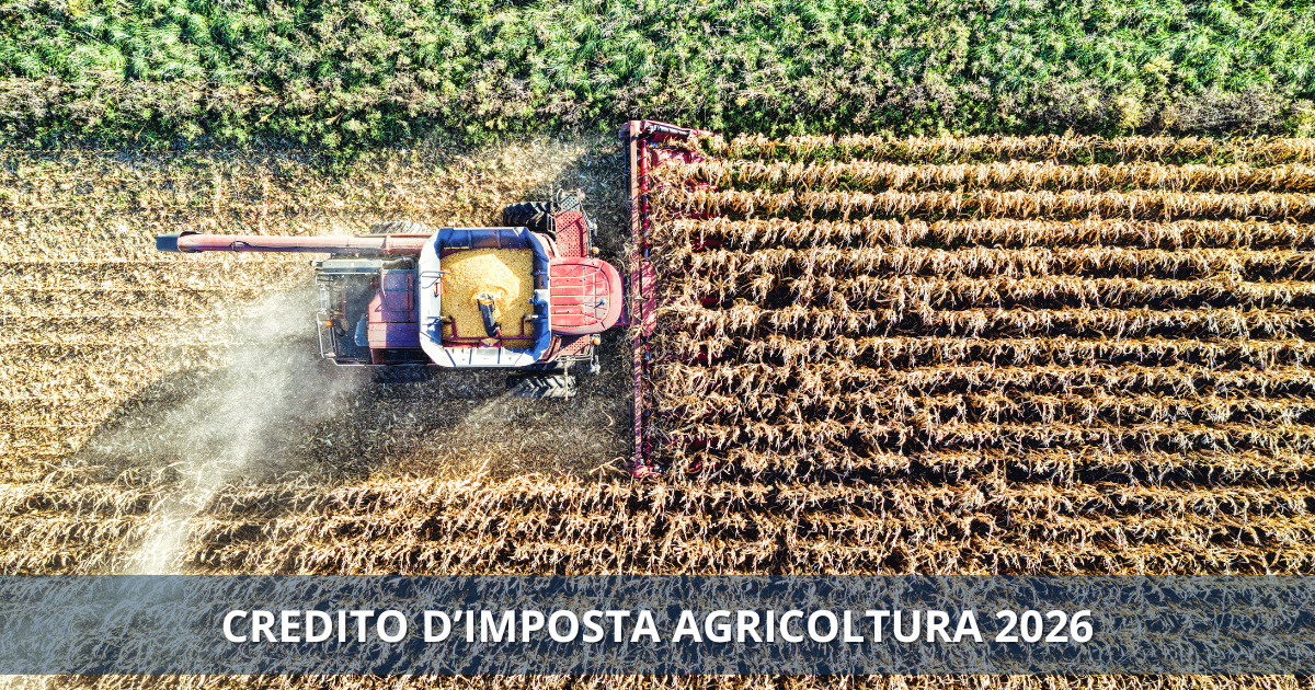 CREDITO D’IMPOSTA AGRICOLTURA 2026